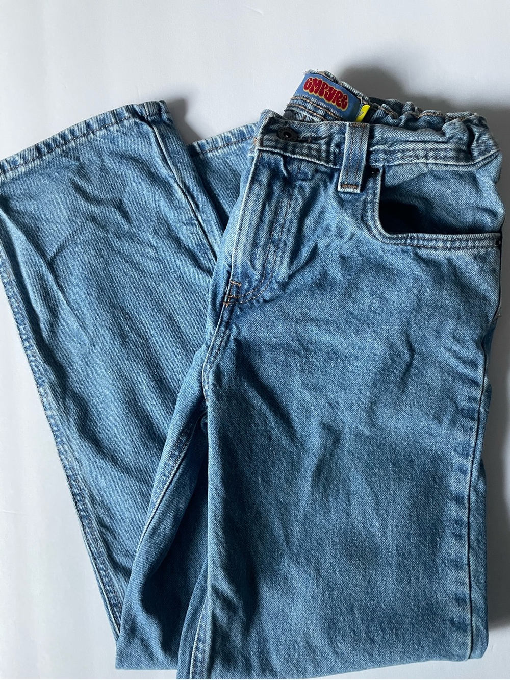 Empyre Kids Size 27 Baggy Jeans Medium Wash Y2K Skater Denim